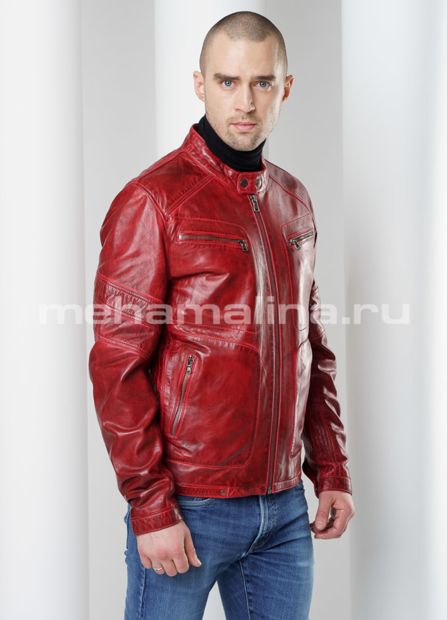 Куртка из натуральной кожи  модель № KP-222 универмаг малина