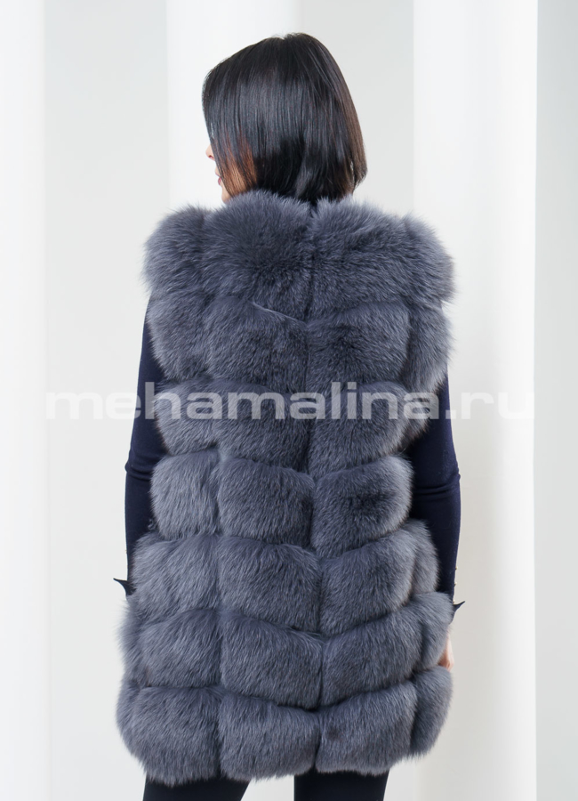 Меховой жилет из песца модель №  S-360 в кредит