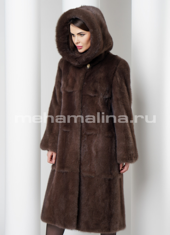 Норковая шуба модель № S-568/1 универмаг малина