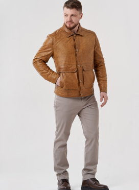 Мужская кожаная куртка 