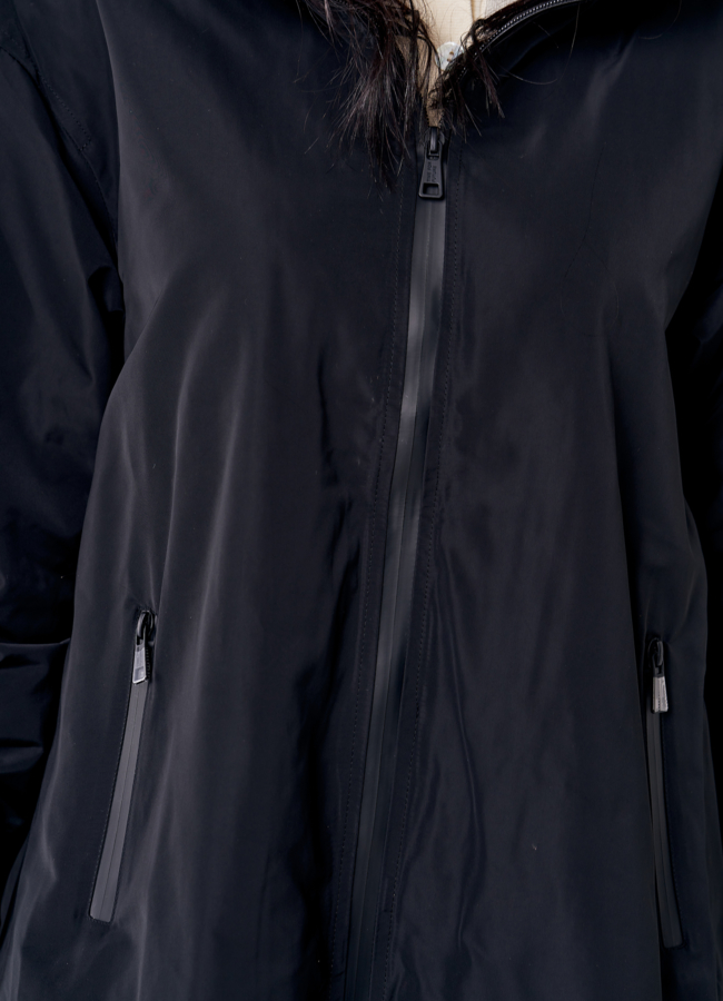 Плащ женский черного цвета модель № 20777 универмаг малина