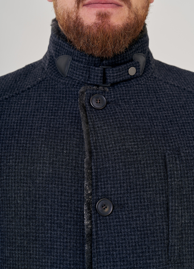 Утепленное мужское пальто модель № 23215 в кредит