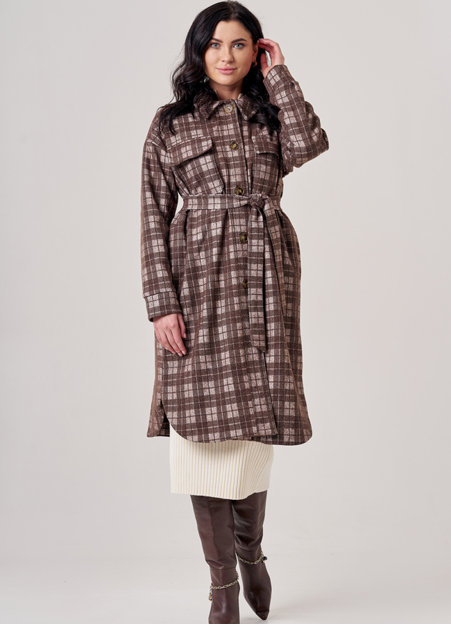 фото Женское полупальто-рубашка модель № 02