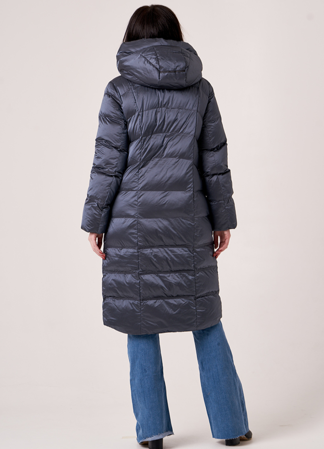 фото Зимняя женская куртка в сером цвете модель № 3159