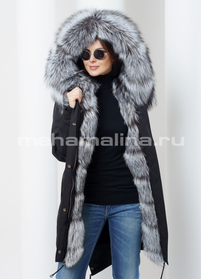 Парка на меху Malina siberian wear модель № П-88 меха малина