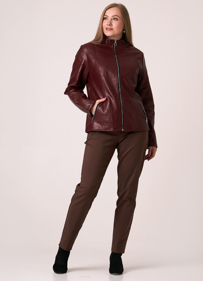 Женская куртка в бордовом цвете модель № 212-1 в кредит