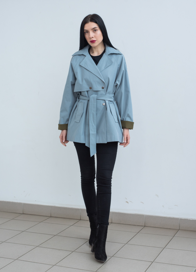 Тренч женский с поясом  модель № 22852 в рассрочку