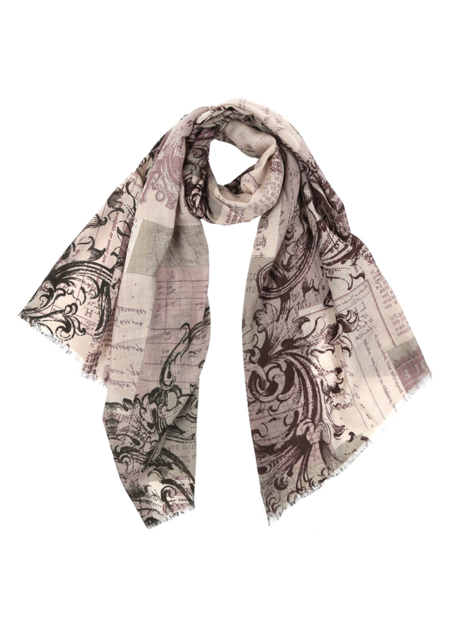 Палантин модель № А-37 меха малина