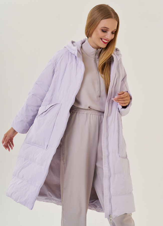 Длинный женский пуховик оверсайз Malina Siberian модель № 23233 универмаг малина