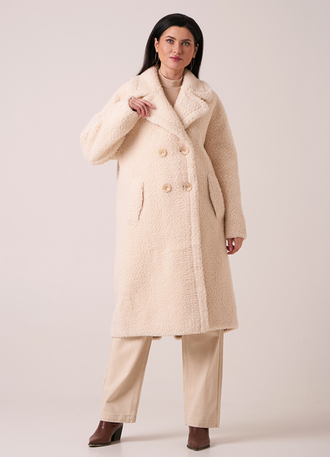 Пальто с английским воротником из овечьей шерсти модель № 207 универмаг малина