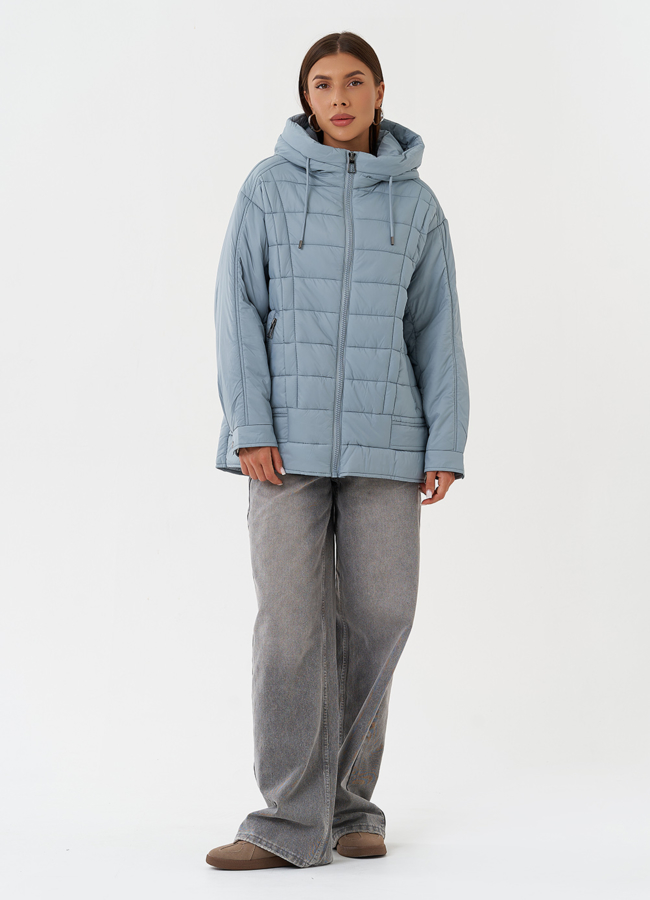 Куртка на био пухе с капюшоном модель № 28284 в кредит