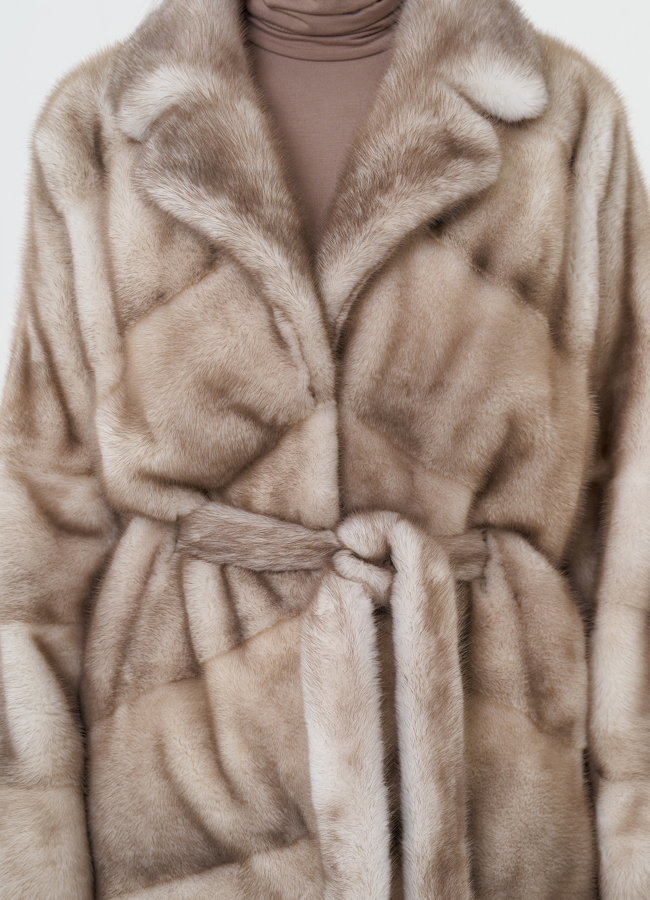 Женская норковая шуба с английским воротником модель № 27650 универмаг малина