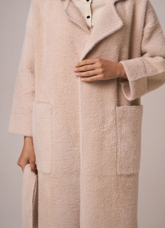 Светлый кардиган на поясе модель № 17956 в кредит