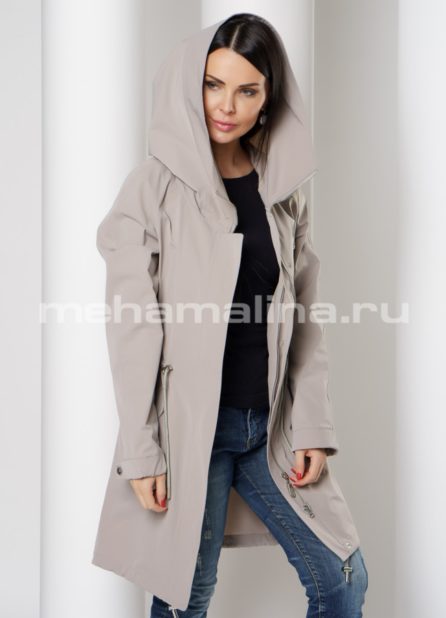 Меховая парка с отделкой из песца модель № 9079 универмаг малина