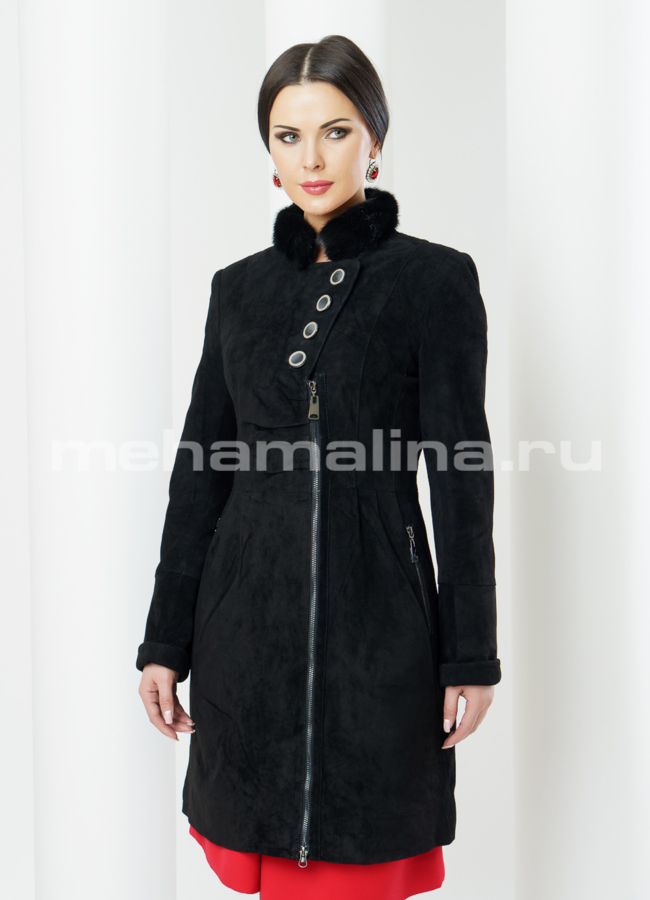 Замшевый плащ модель № K-288 в рассрочку