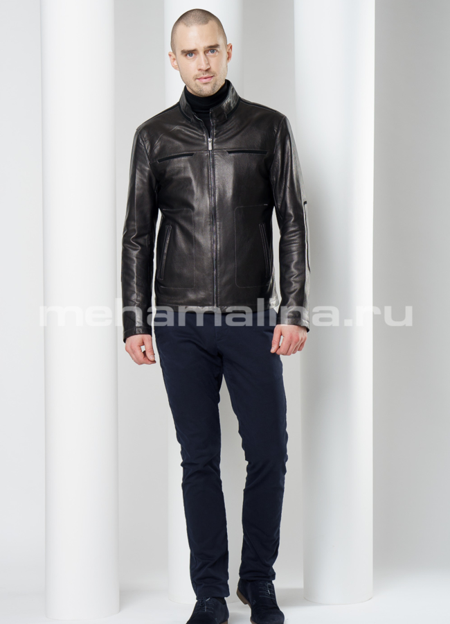 Мужская кожаная куртка модель № KP-207 в рассрочку