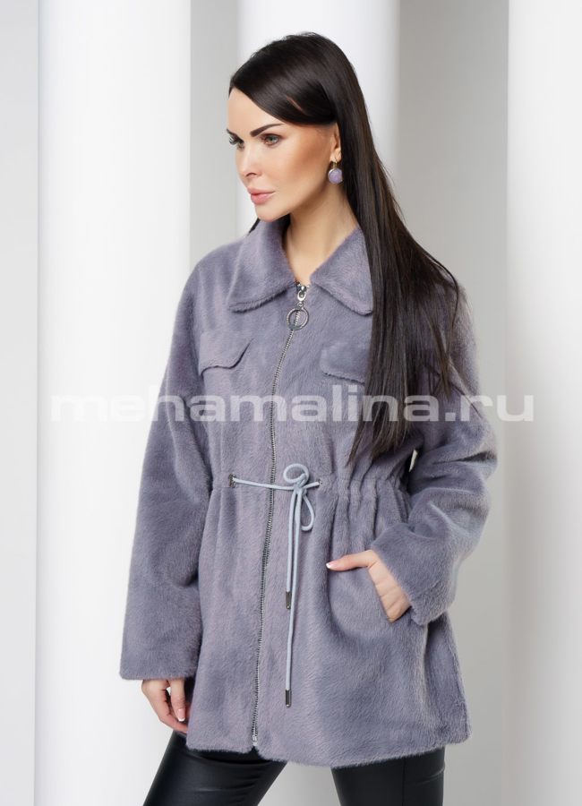 Женское пальто из ворсовой ткани модель № 035 универмаг малина