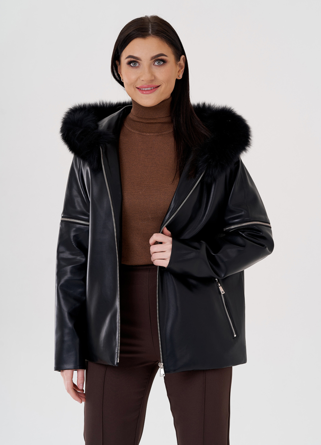 Женская куртка 2 в 1 трансформер с капюшоном  модель № 24211 универмаг малина