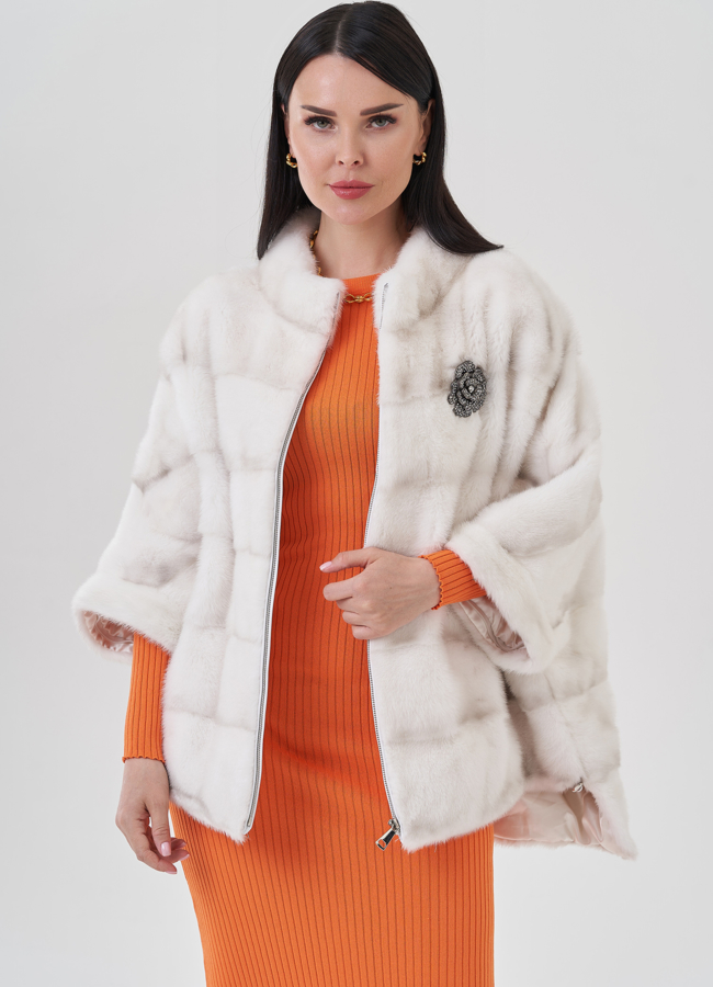 Короткая шуба из норки на молнии  модель № 81028 универмаг малина Короткая шуба из норки на молнии  модель № 81028 универмаг малина