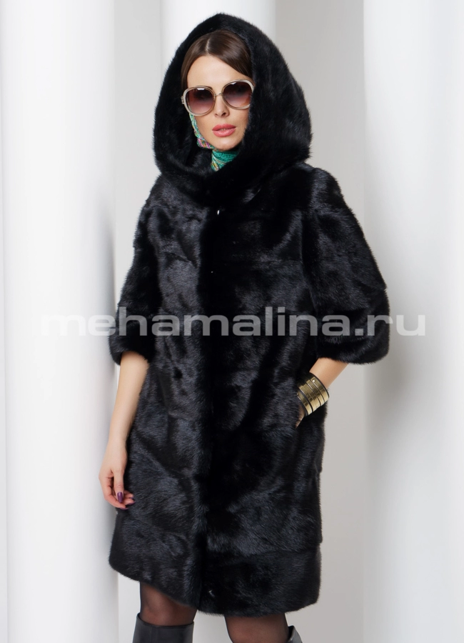 Шуба норка модель № S-526 универмаг малина