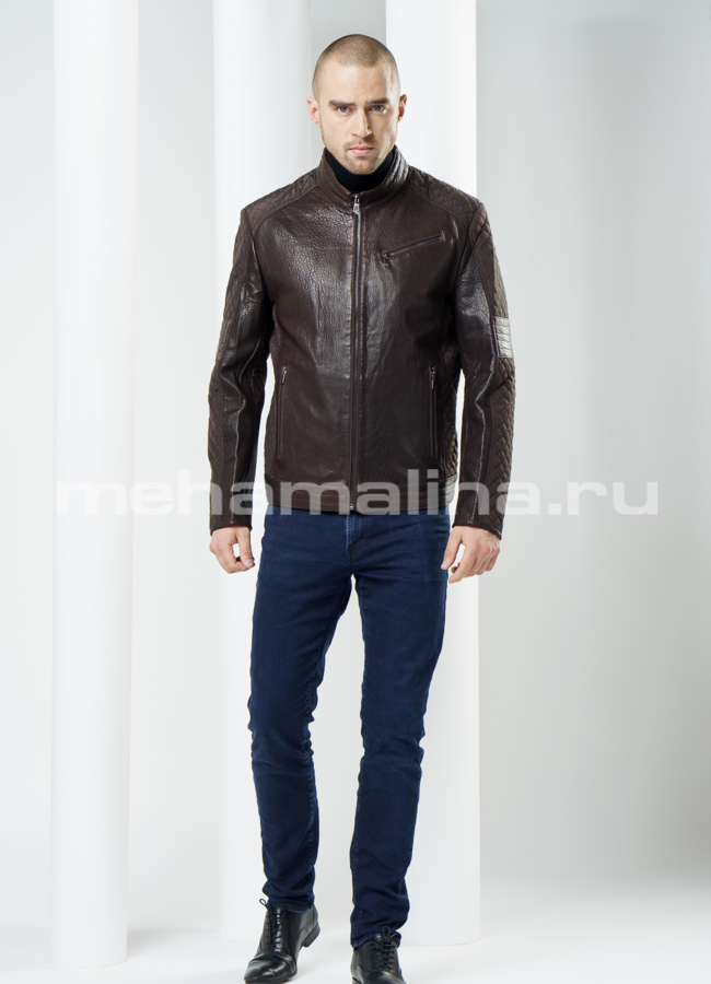 Куртка из комбинированной кожи модель № KP-99 универмаг малина