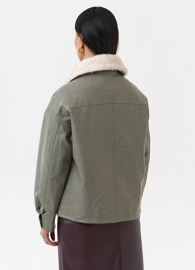 Куртка пилот с отделкой искусственный мех модель № 2181 универмаг малина