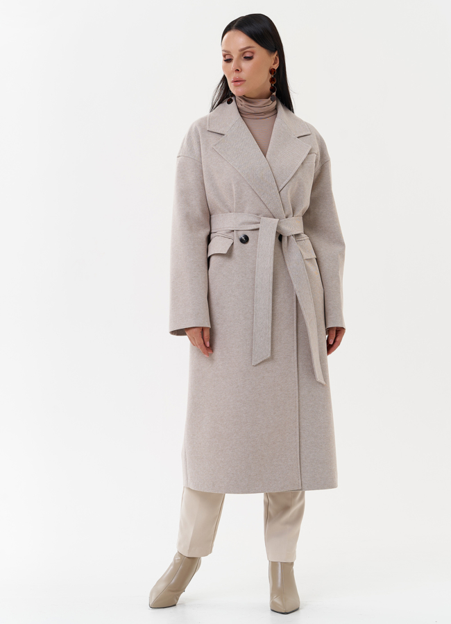 Женское пальто с английским воротником модель № 27675 в рассрочку