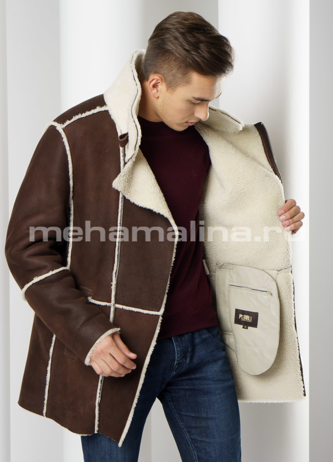 Мужская дубленка премиального качества модель № DM-116 в кредит