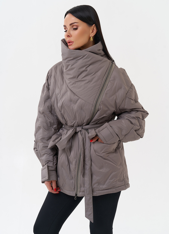 Женская куртка с объемным воротником модель № 29902 универмаг малина