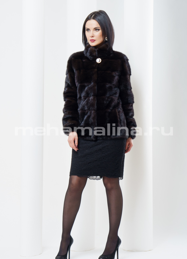 Короткая норковая шуба  модель № S-345 в рассрочку