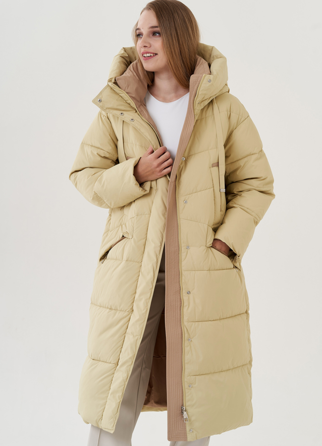 Пуховик женский с капюшоном  модель № 25025 универмаг малина