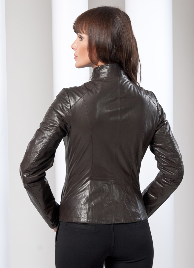 Кожаная куртка модель № K-5 в кредит