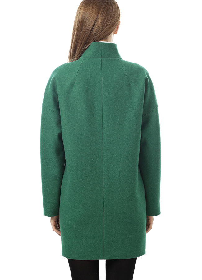 Пальто прямое модель № BP-82 меха малина