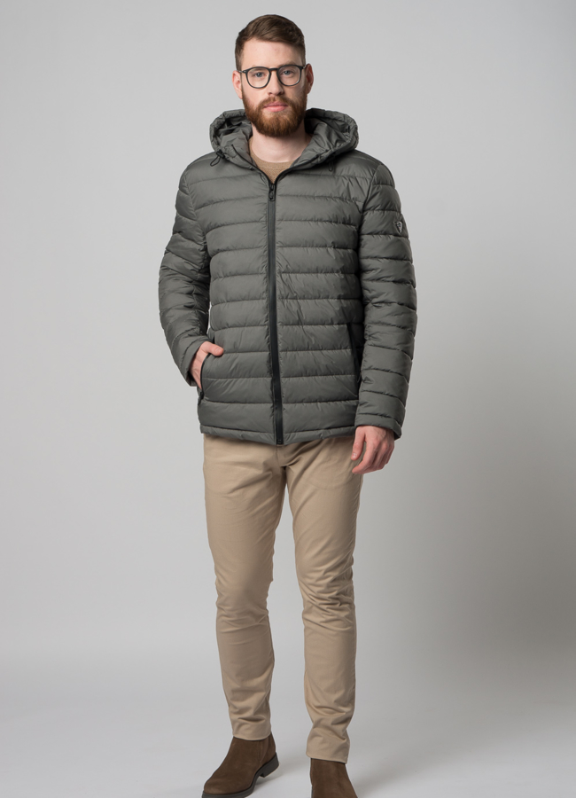 фото Мужская утепленная куртка с капюшоном модель № M9033