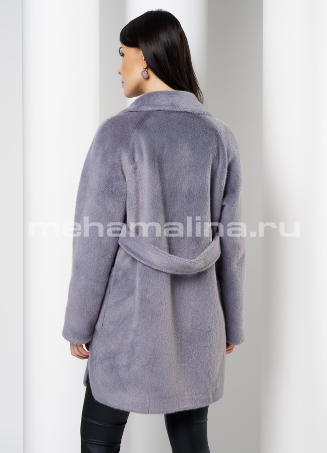 фото Женское пальто из ворсовой ткани модель № 033