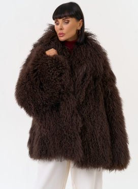Женская шуба из меха ламы Женская шуба из меха ламы
