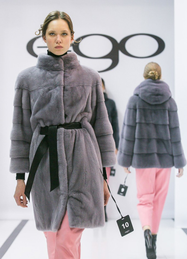 Шуба Ego модель № S-568 меха малина