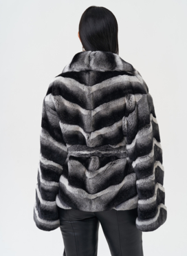 Женская шуба из меха кролика