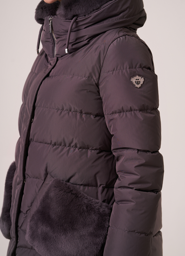 Зимний пуховик  DiegoM с капюшоном модель № Diego-M 704 в рассрочку