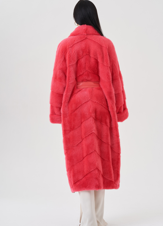 Норковая шуба с английским воротником  модель № 79697 в кредит