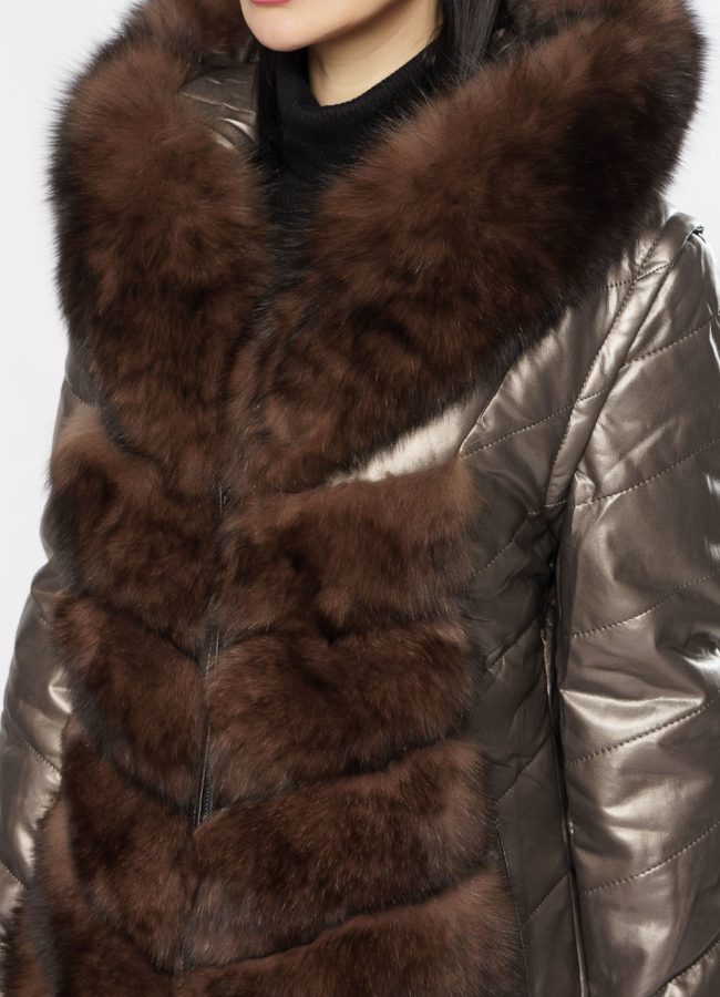 Пуховик с мехом модель № 15559 универмаг малина