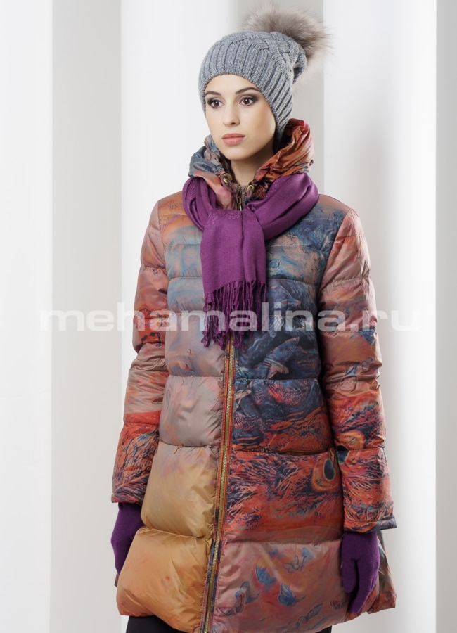 Пуховик на молнии модель № П-80 универмаг малина