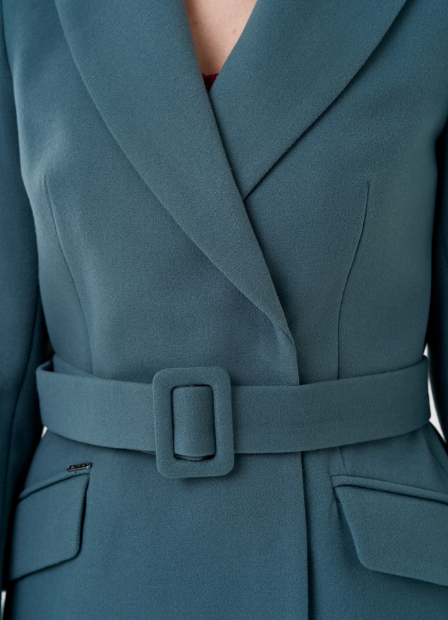 Женское пальто с английским воротником   модель № 23450 универмаг малина