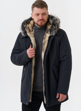 Парка мужская на мехе из волка