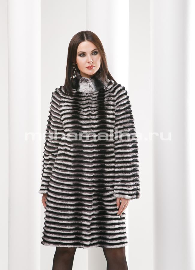 Жакет  модель № M-121 меха малина