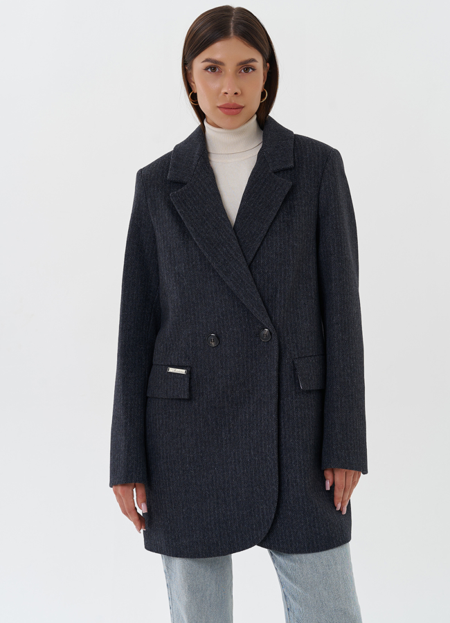 Женское пальто с принтом 