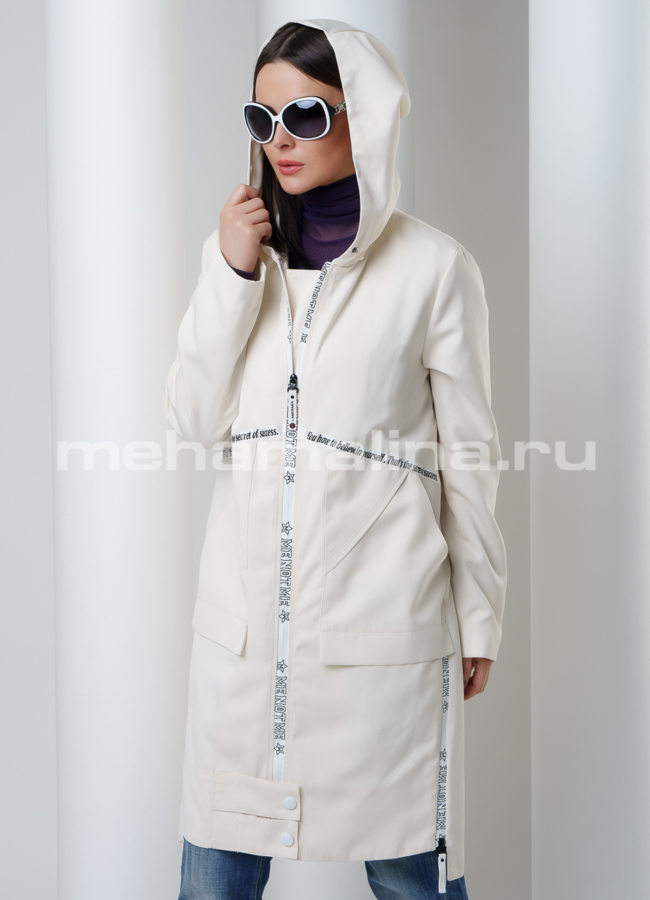 Плащ модель № PK-21 меха малина