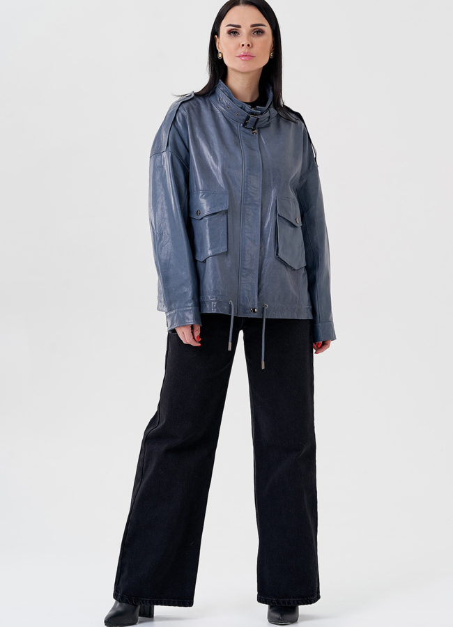 фото Женская куртка из натуральной кожи модель № 24088