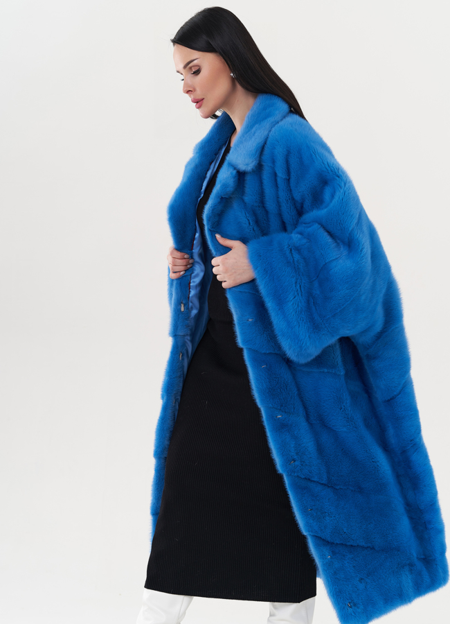 Шуба из норки оверсайз модель № 83713 универмаг малина