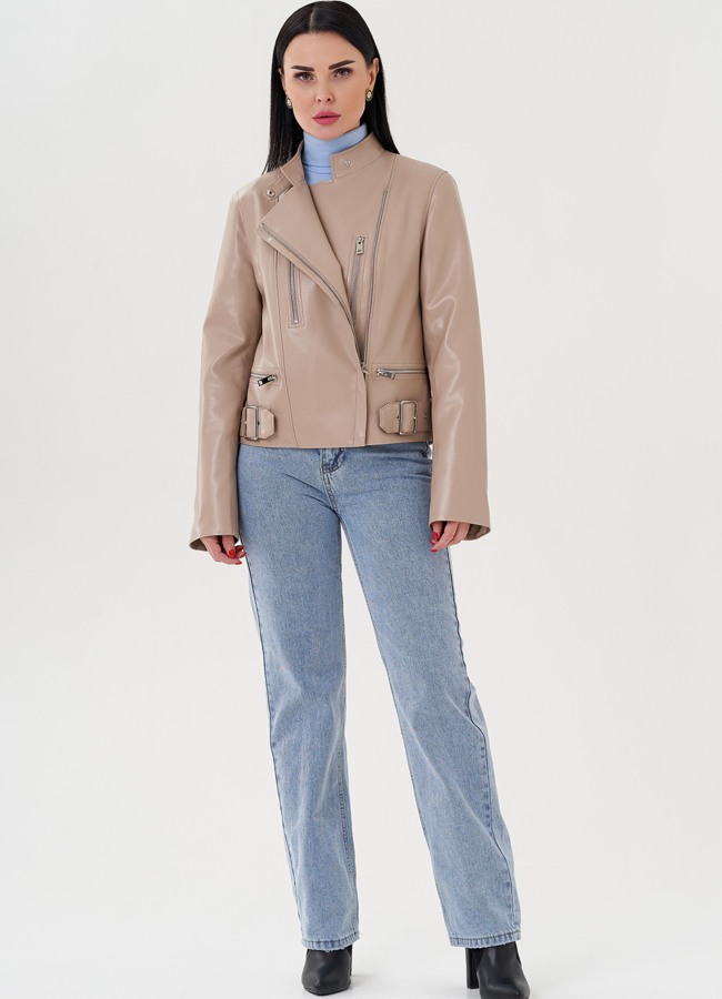 Женская куртка из эко кожи  модель № 24219 в кредит